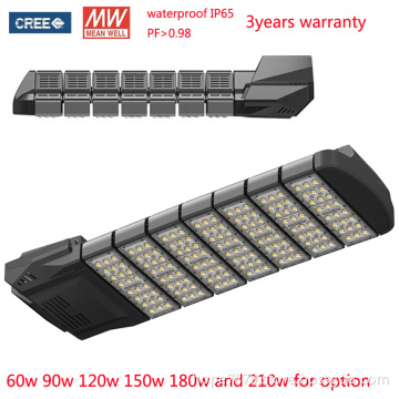 60W to 210W LED Street Light CREE LED Chip &Meanwell Driver
